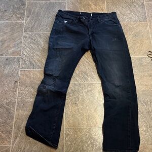Guess Men's Dark Blue Relaxed Jeans